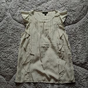 JCrew cream/white silk tank